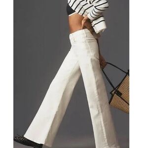 Etica Stanton Relaxed Wide Leg White Jeans | Size 28